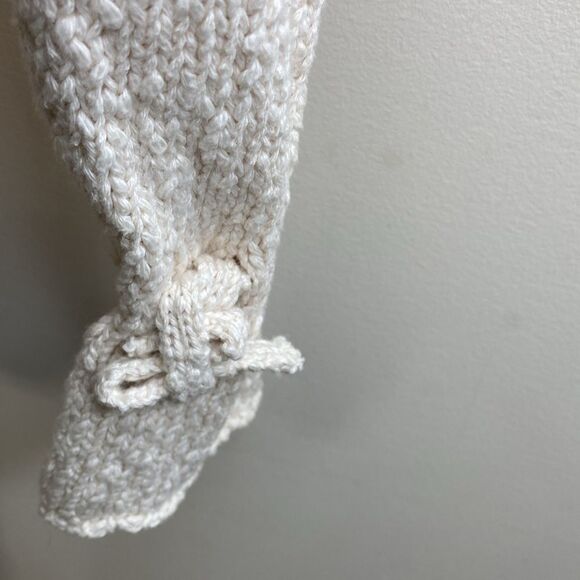 NWT Cream S Tie up Unisex Oversized Slouchy Cardigan with sleeve tie - Picture 6 of 10